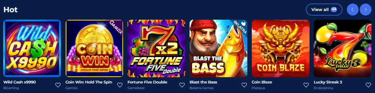 Leprezone casino hot games